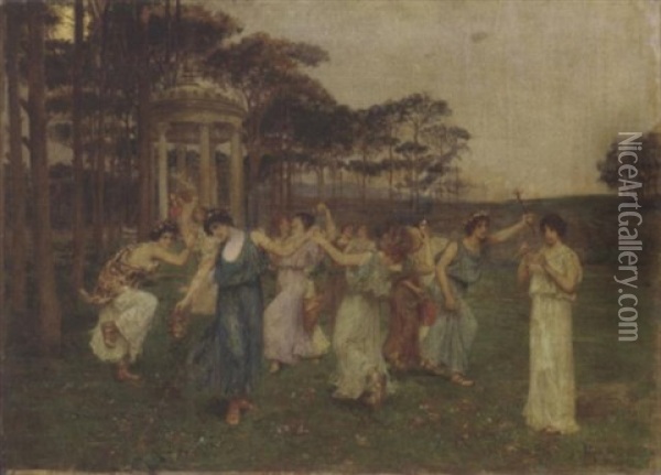 The Dance Of Spring Oil Painting - Domenico Pennachini
