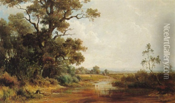 Landschaft Vor Munchen Oil Painting - Ludwig Sckell
