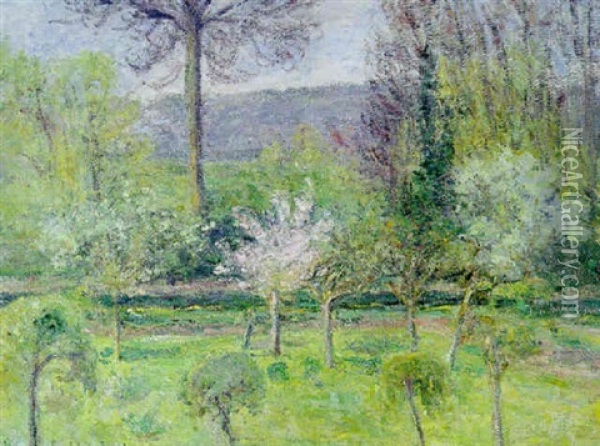 Coin De Jardin Au Printemps A Giverny Oil Painting - Blanche Hoschede-Monet