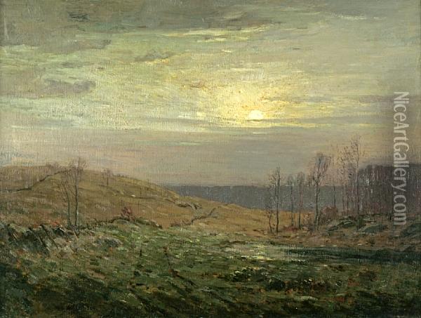 November Evening Oil Painting - William S. Robinson
