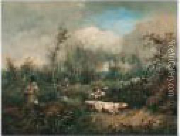 Shooting On A Heath Oil Painting - Samuel John Egbert Jones