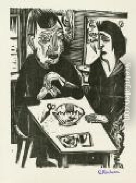 Alte Und Junge Frau Oil Painting - Ernst Ludwig Kirchner