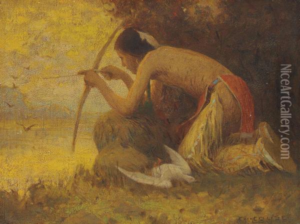 Indian, A Taos Hunter Oil Painting - Eanger Irving Couse