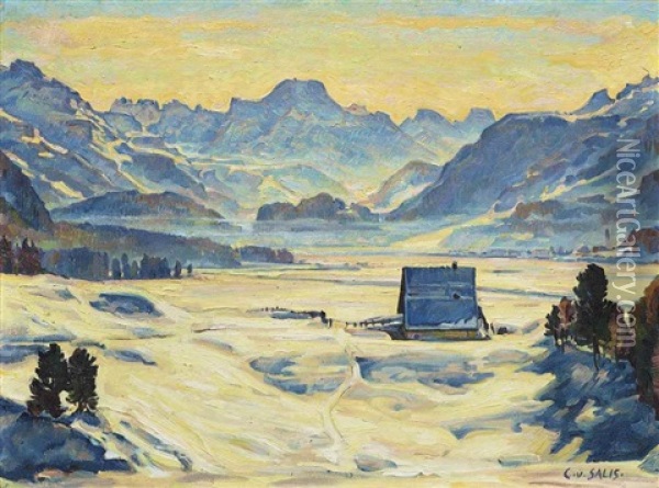 Champesch Ii Oil Painting - Carl Albert Von Salis-Soglio