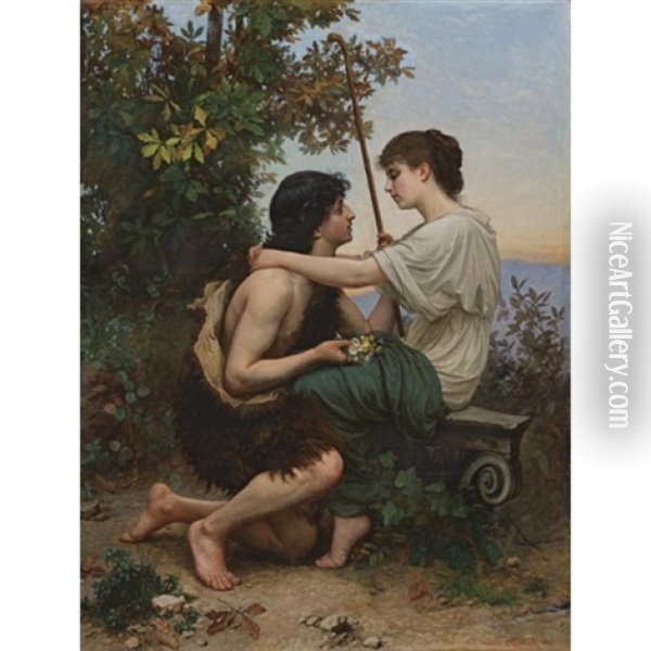 Daphnis And Chloe Oil Painting - Camille Felix Bellanger