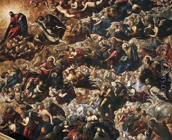 Paradise (detail 2) Oil Painting - Jacopo Tintoretto (Robusti)