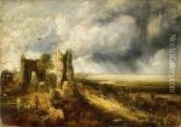 A View Of Hadleigh Castle Oil Painting - John Constable