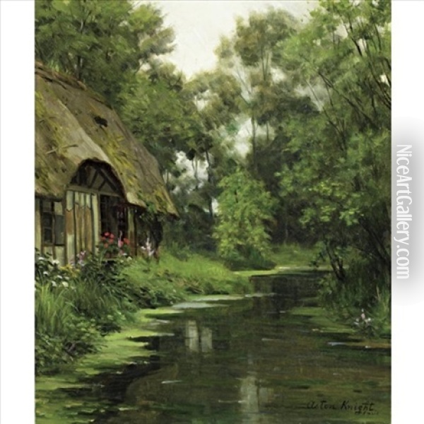 Study For Diane's Cottage Oil Painting - Louis Aston Knight