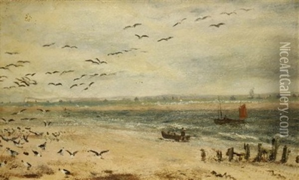 The Menai Straits Oil Painting - George William Mote