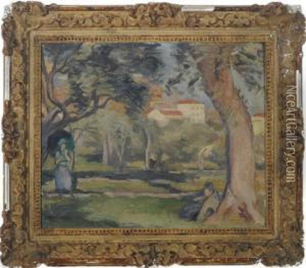 Paysage Du Midi Oil Painting - Jean Hippolyte Marchand