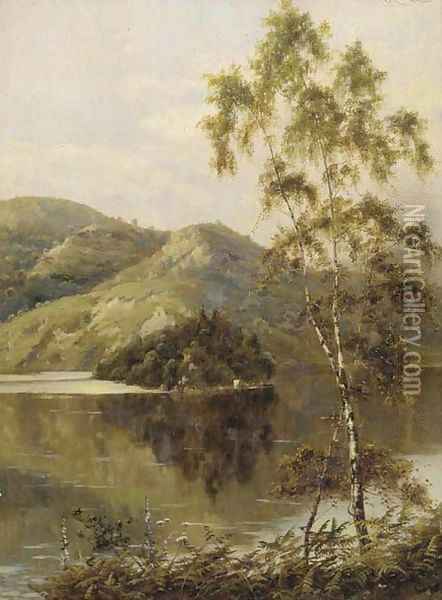 Ellen's Isle, Loch Katrine Oil Painting - Theodore Hines