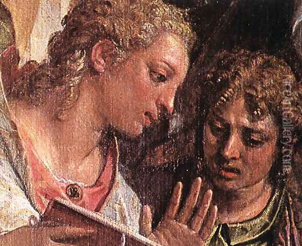 Mystical Marriage of St Catherine (detail-2) c. 1575 Oil Painting - Paolo Veronese (Caliari)