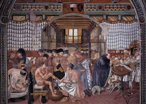 Care of the Sick 1441-42 Oil Painting - Domenico Di Bartolo