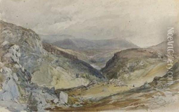 View Of Loch Assynt Oil Painting - William Callow