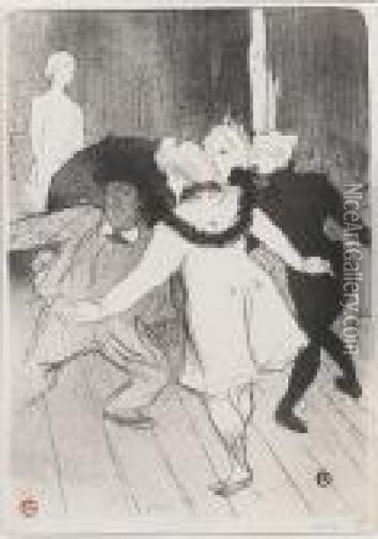 Folies-bergere: Les Pudeur De Monsieur Prudhomme (wittrock 36) Oil Painting - Henri De Toulouse-Lautrec