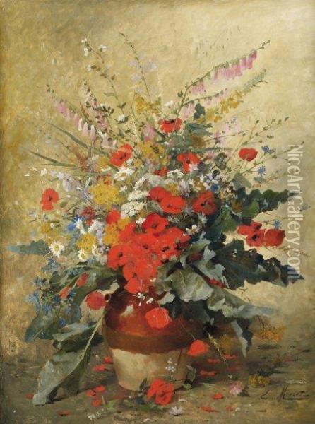 Grand Bouquet De Fleurs Des Champs Oil Painting - Louis Emile Minet