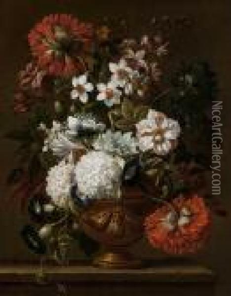 Bouquet Di Fiori Oil Painting - Jean-Baptiste Monnoyer