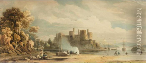 Conway Castle Oil Painting - John Varley
