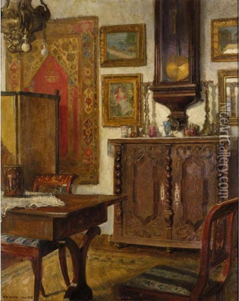 Interior Oil Painting - Imre, Emerich Knopp