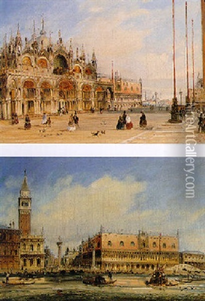 Piazza San Marco, Venice Oil Painting - Carlo Grubacs