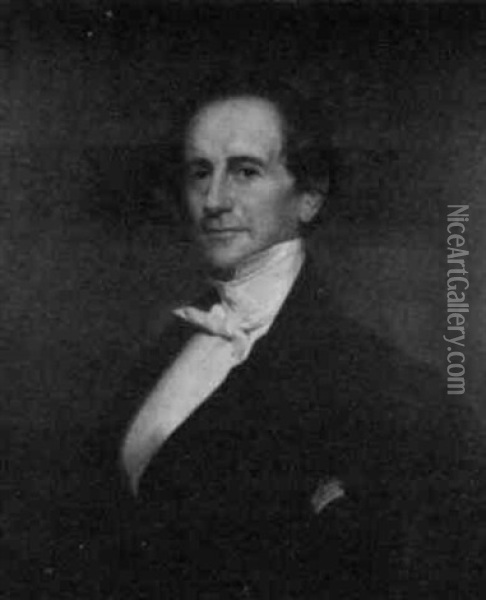Portrait Of A Gentleman Oil Painting - James Sullivan Lincoln