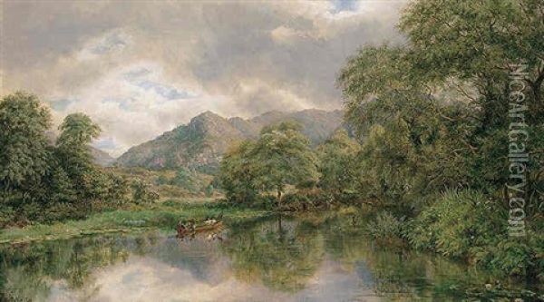 Meeting Of The Waters, Killarney Oil Painting - Robert George Kelly