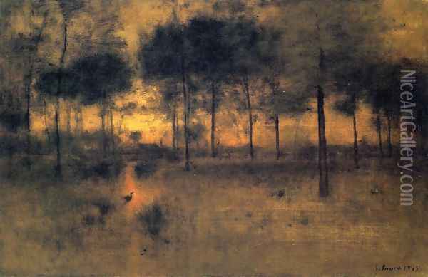 The Home of the Heron Oil Painting - George Inness