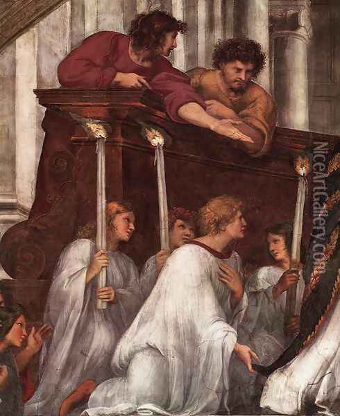 The Mass at Bolsena [detail: 1] Oil Painting - Raphael