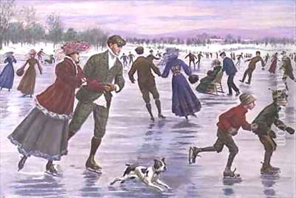 The Glory of a Winters Day Oil Painting - Arthur Burdett (Sr.) Frost