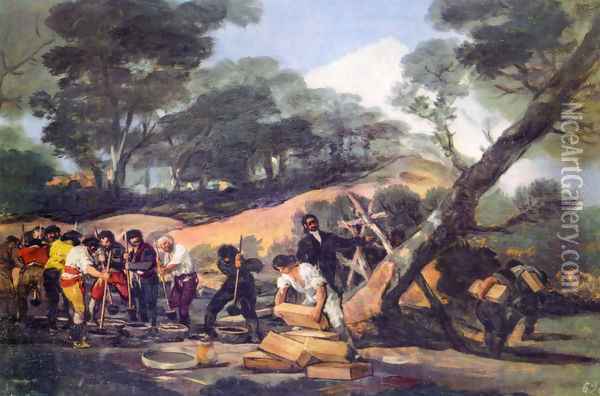 Powder Factory in the Sieerra Oil Painting - Francisco De Goya y Lucientes