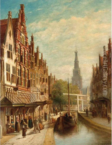 A View Of Alkmaar Oil Painting - Pieter Gerard Vertin