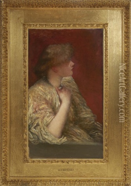 Portrait Study: Fireside Stories Oil Painting - George Frederick Watts
