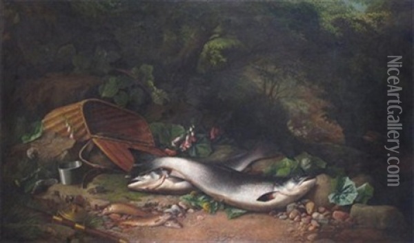 The Day's Catch Oil Painting - John Bucknell Russell