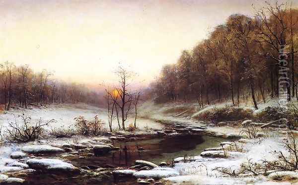 Winter Morning Oil Painting - George Hetzel