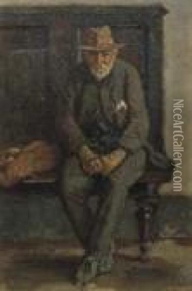 Ritratto Di Vecchio Seduto Oil Painting - Ruggero Panerai