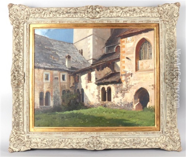 Stiftskirche In Millstatt Oil Painting - Ernestine Von Kirchsberg