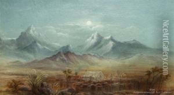 Dawn Over Two Thumb Range Near Mt Cook Oil Painting - Peter Power