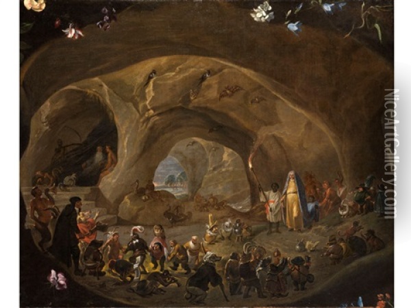 Die Grotte Der Ungeheuer Oil Painting - Cornelis Saftleven
