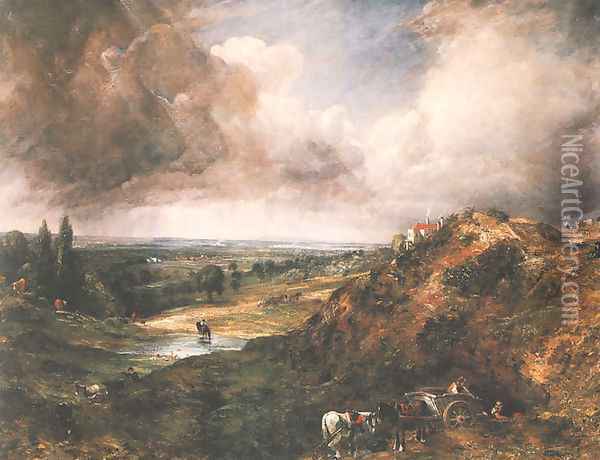 Branch Hill Pond, Hampstead Heath, 1828 Oil Painting - John Constable