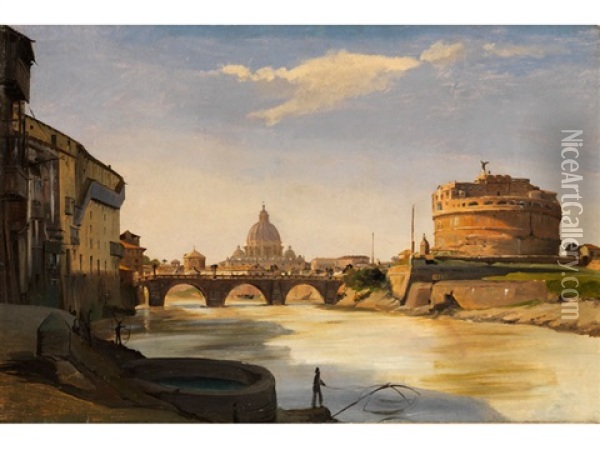 Ansicht Von Rom Oil Painting - Ippolito Caffi
