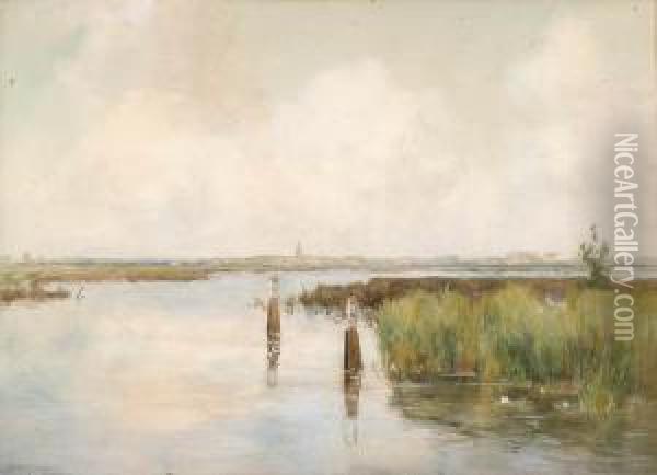View Of Kortenhoef Oil Painting - Bernardus Antonie Van Beek