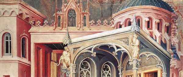 The Annunciation (detail) 1393-99 Oil Painting - Melchior Broederlam