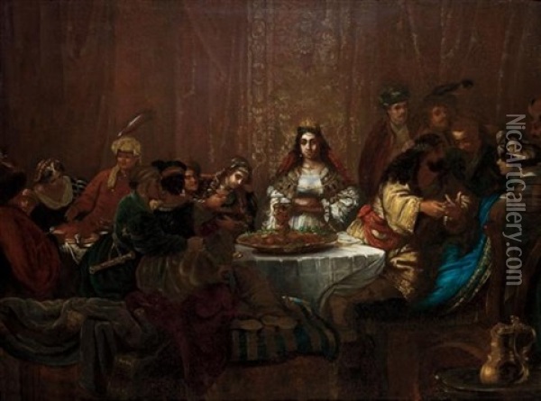Belshazzar's Feast Oil Painting -  Rembrandt van Rijn