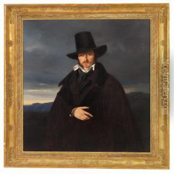 The Artist's Friend, Painter Wilhelm Kaulbach Oil Painting - Wilhelm Ferdinand Bendz