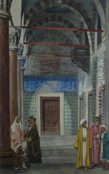 Portique Oriental Oil Painting - Gustave Paul Cluseret