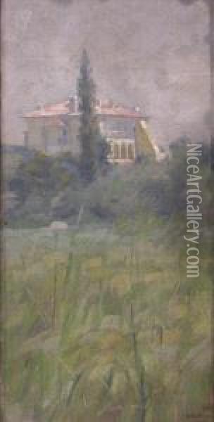 Mansion Oil Painting - Constantin Artachino