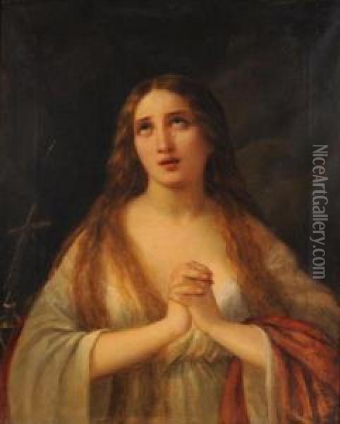 La Maddalena In Preghiera Oil Painting - Natale Schiavoni