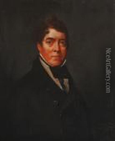 Portrait Of Sir Brooke Boothby, Bust Length. Oil Painting - Sir Henry Raeburn
