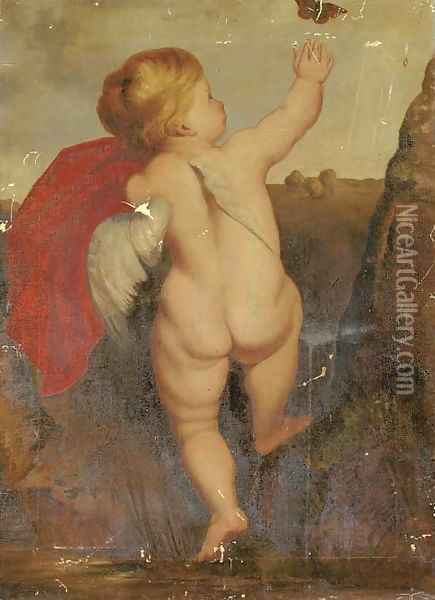 A putto Oil Painting - Sir Peter Paul Rubens