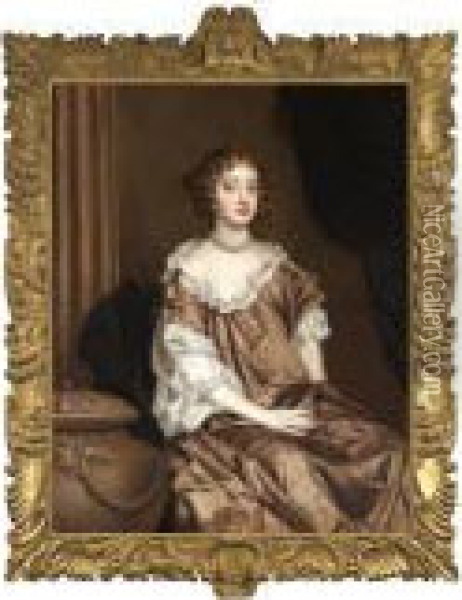 Portrait Of Lady Wriothesley, 
Later Countess Of Northumberland, And Later Countess Of Montagu Oil Painting - Sir Peter Lely